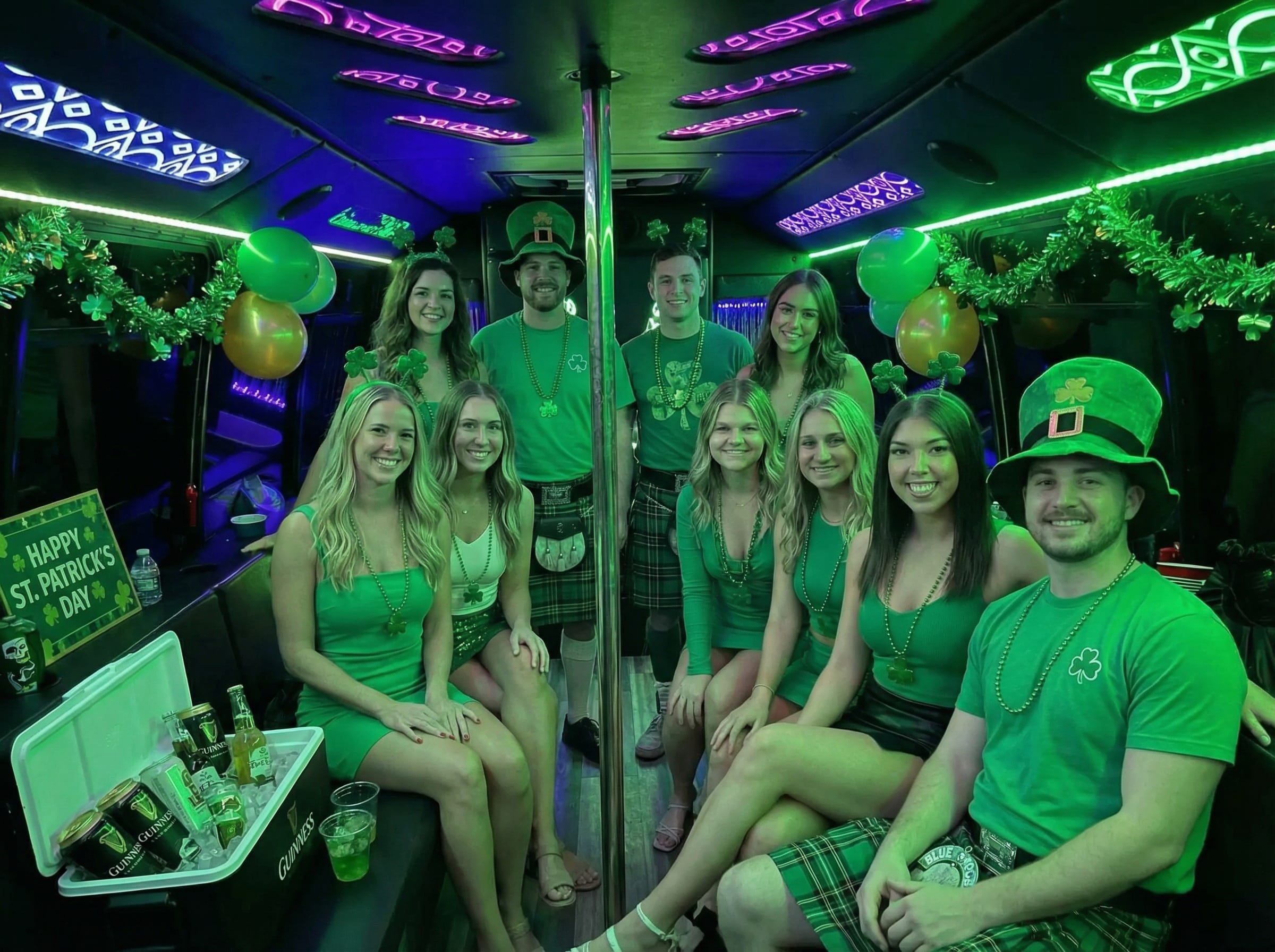 Party bus st pattys day chicago